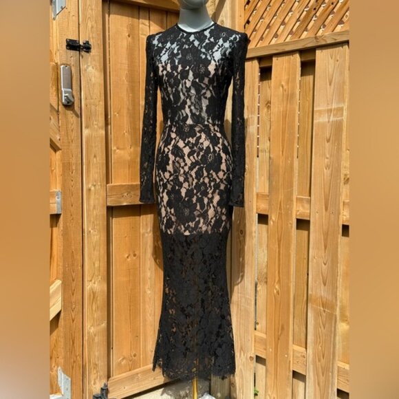 🆕 BRONX & BANCO 🧿 NWOT Colette Noir Black Lace Gown, Sz XS US 2 - Picture 11 of 16